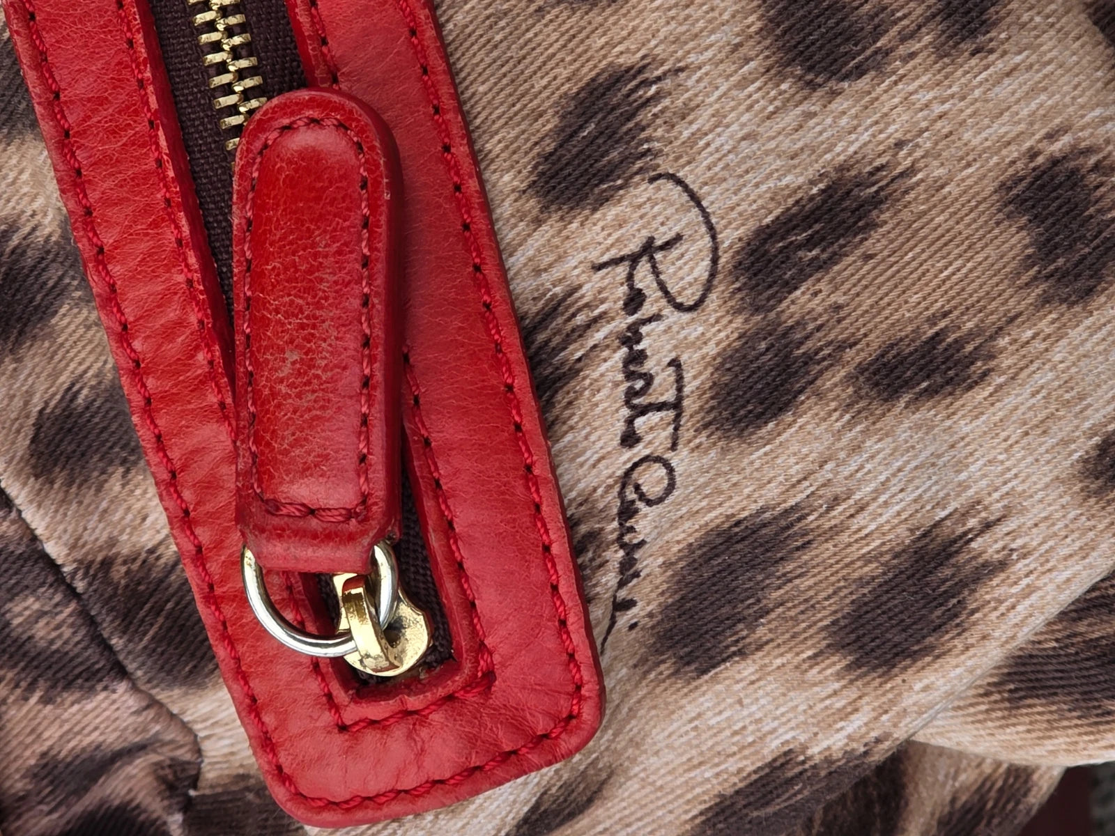 Duża Torebka Roberto Cavalli – 100% Skóra Naturalna | Po Profesjonalnej Renowacji Koloru | Idealny Stan