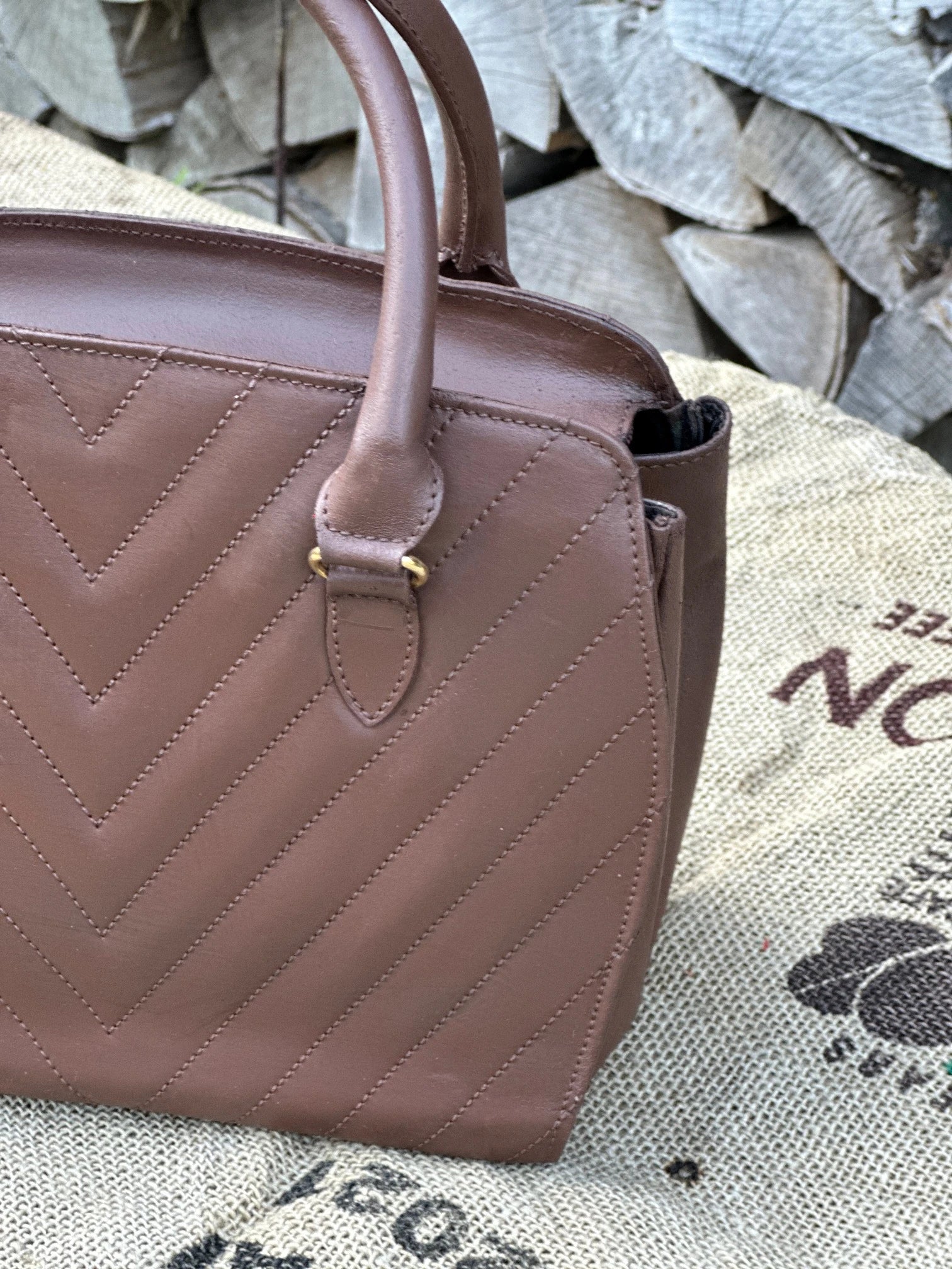 Torebka Kuferek Coccinelle Vintage 1980 – Skórzana 100% Oryginał | Stan Idealny Po Renowacji Koloru