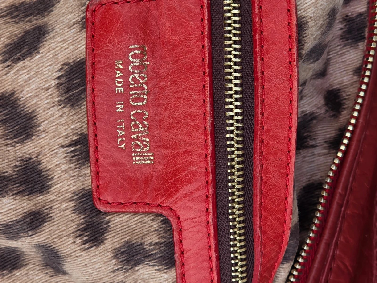 Duża Torebka Roberto Cavalli – 100% Skóra Naturalna | Po Profesjonalnej Renowacji Koloru | Idealny Stan