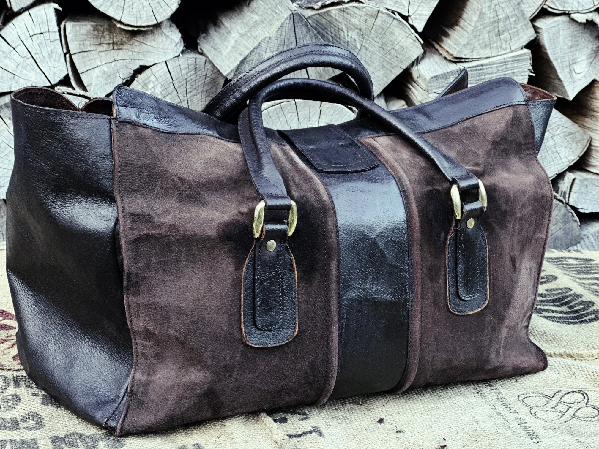 Torba weekendowa/shopper po pełnej renowacji koloru, lata 1970/1980