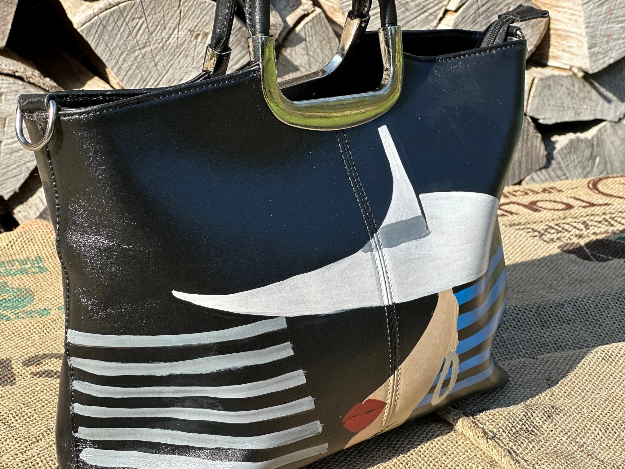 Ręcznie malowana torebka A4 Hand Made