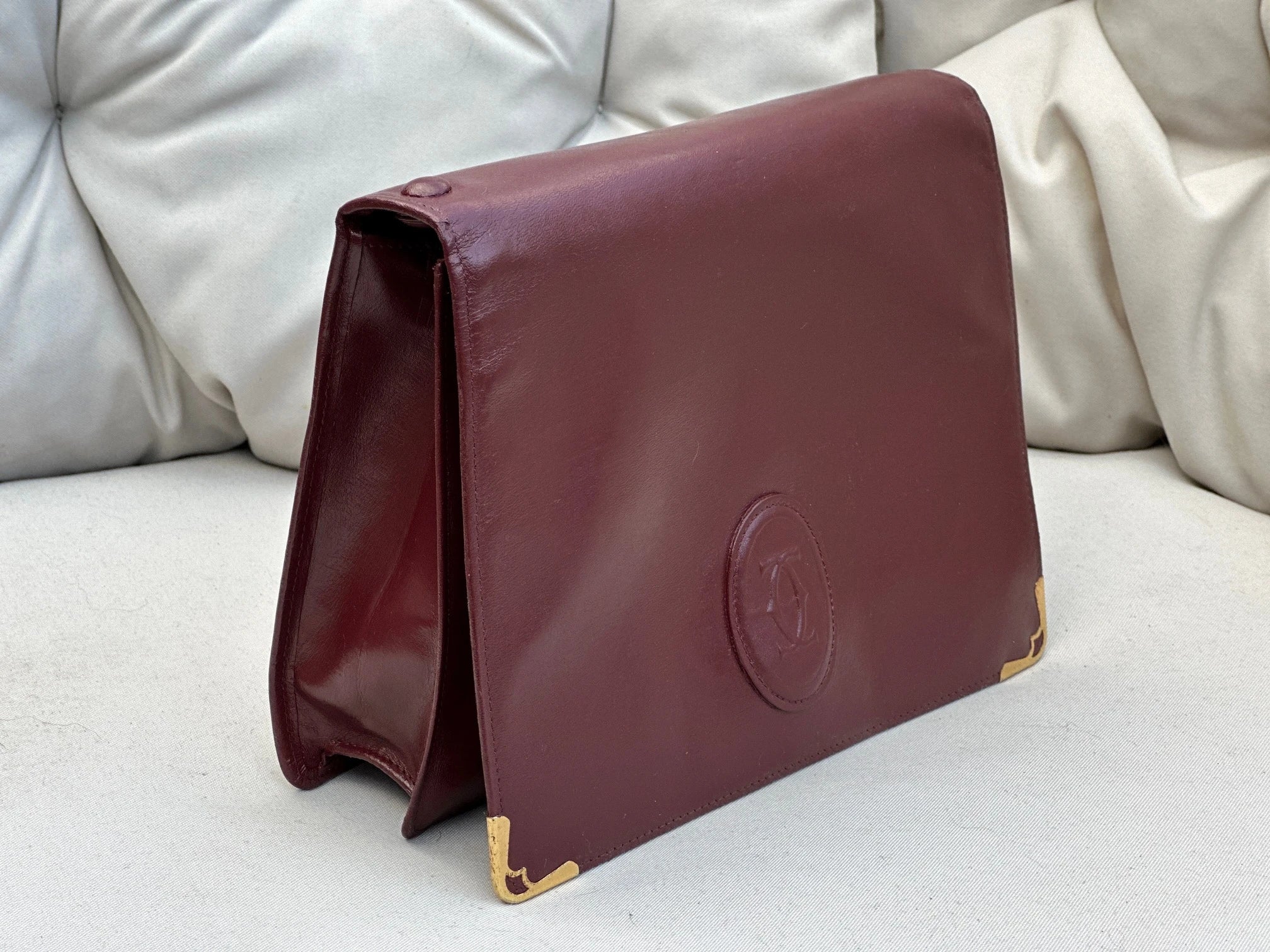 Saszetka Portfel Vintage Cartier Stan Idealny Po Pełnej Renowacji Koloru