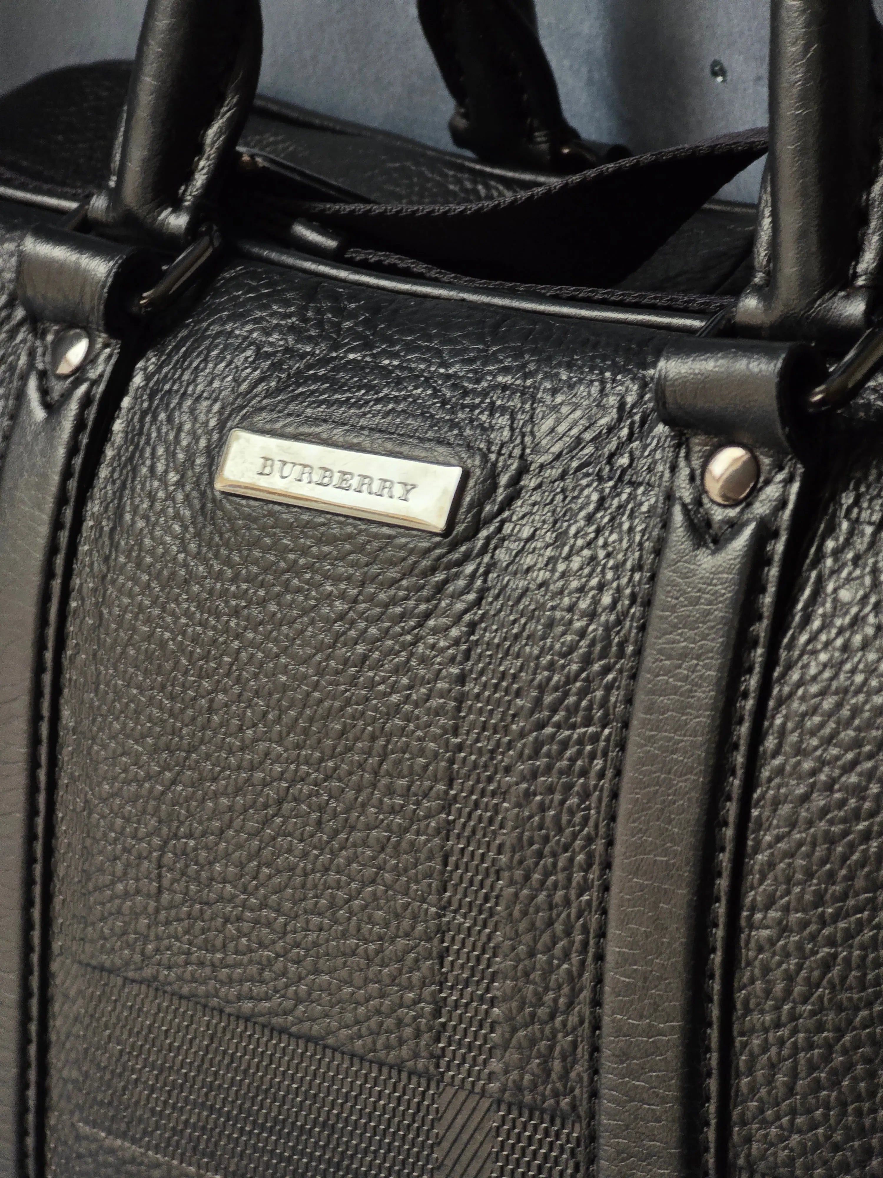 Burberry Grain Check Maxwell Briefcase Burberry