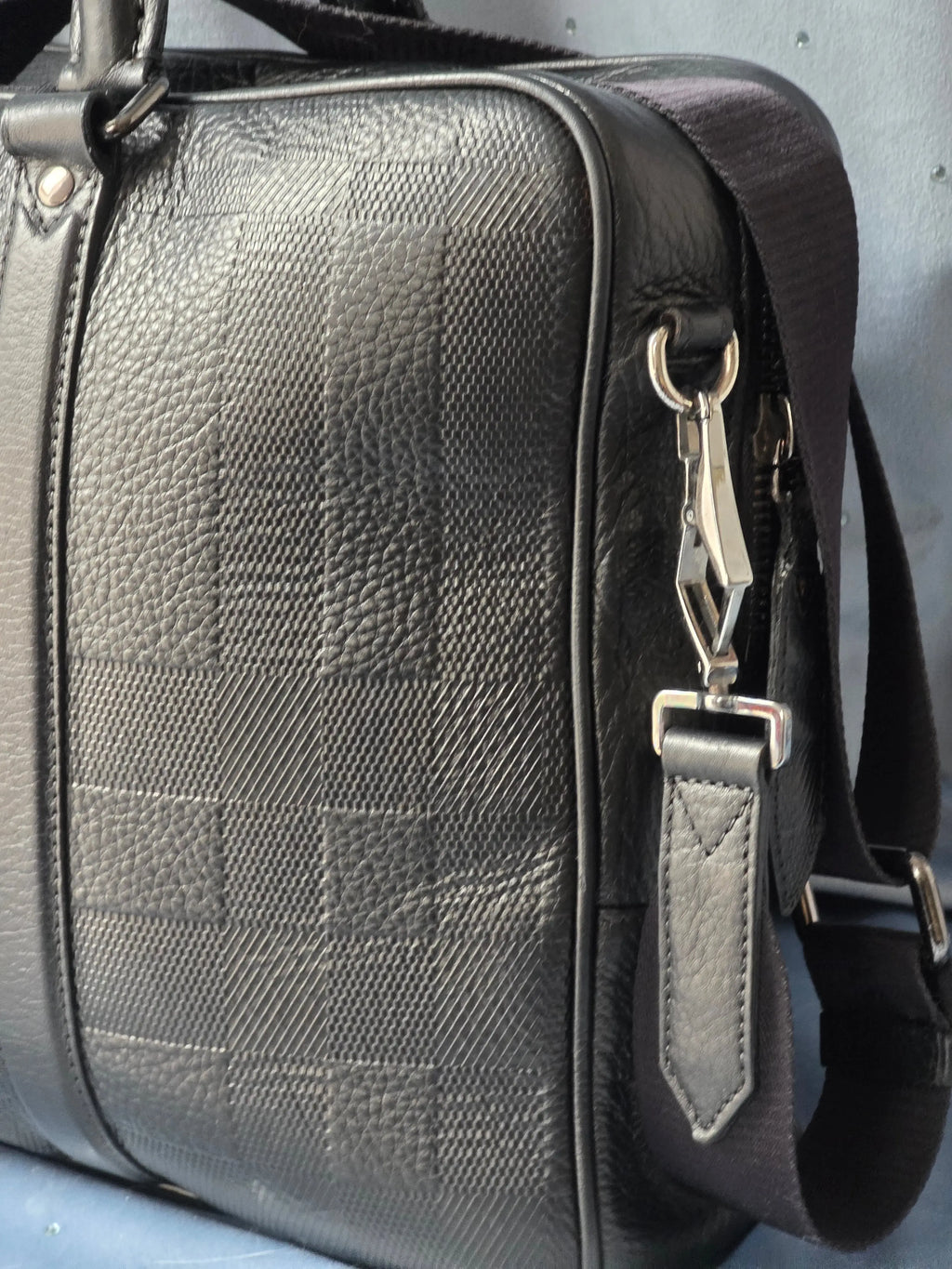 Burberry Grain Check Maxwell Briefcase Burberry