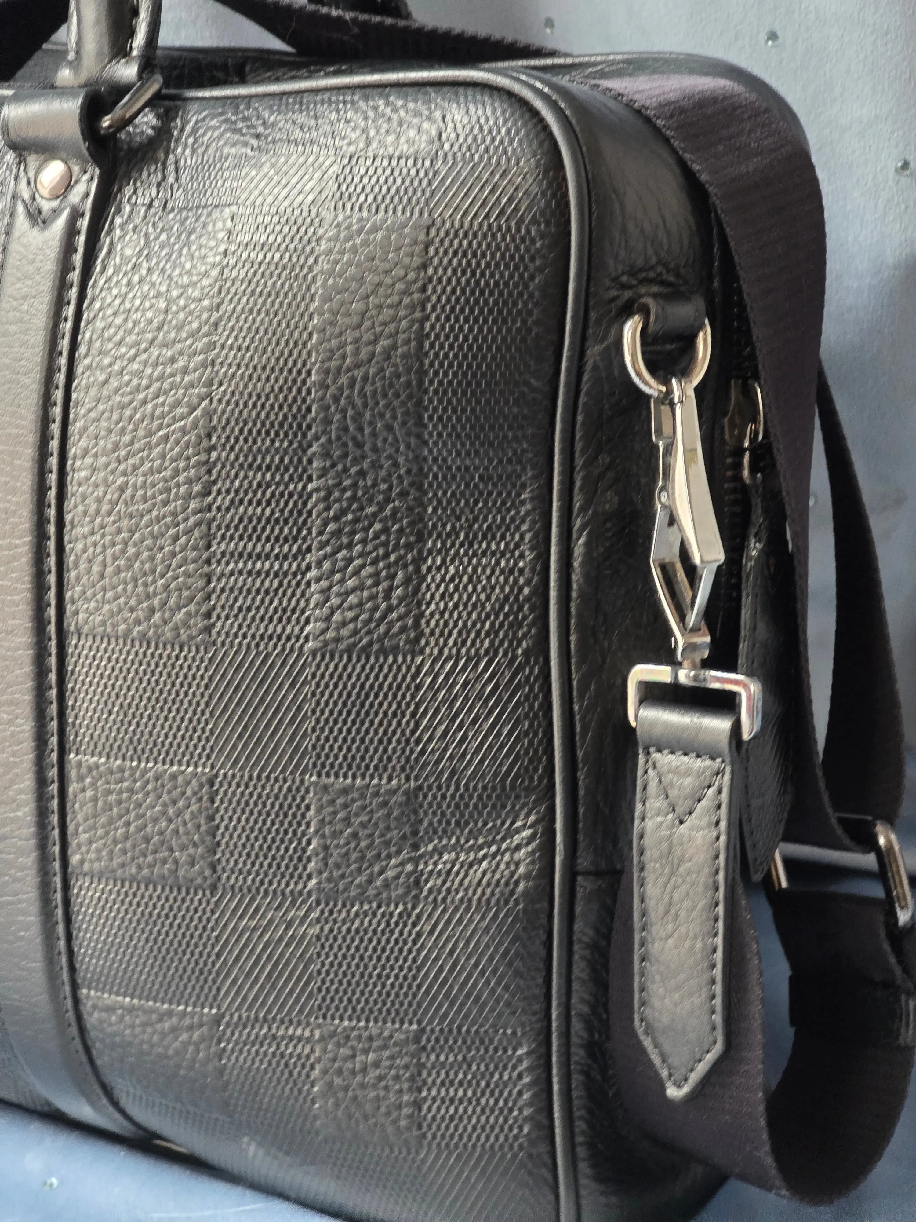 Burberry Grain Check Maxwell Briefcase Burberry