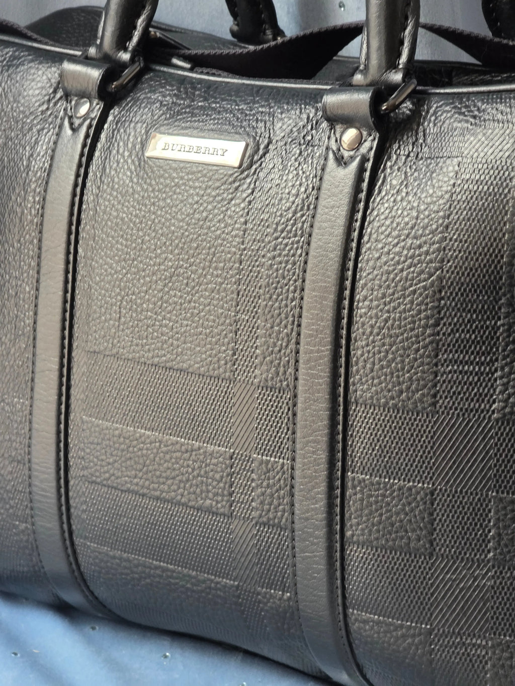 Burberry Grain Check Maxwell Briefcase Burberry