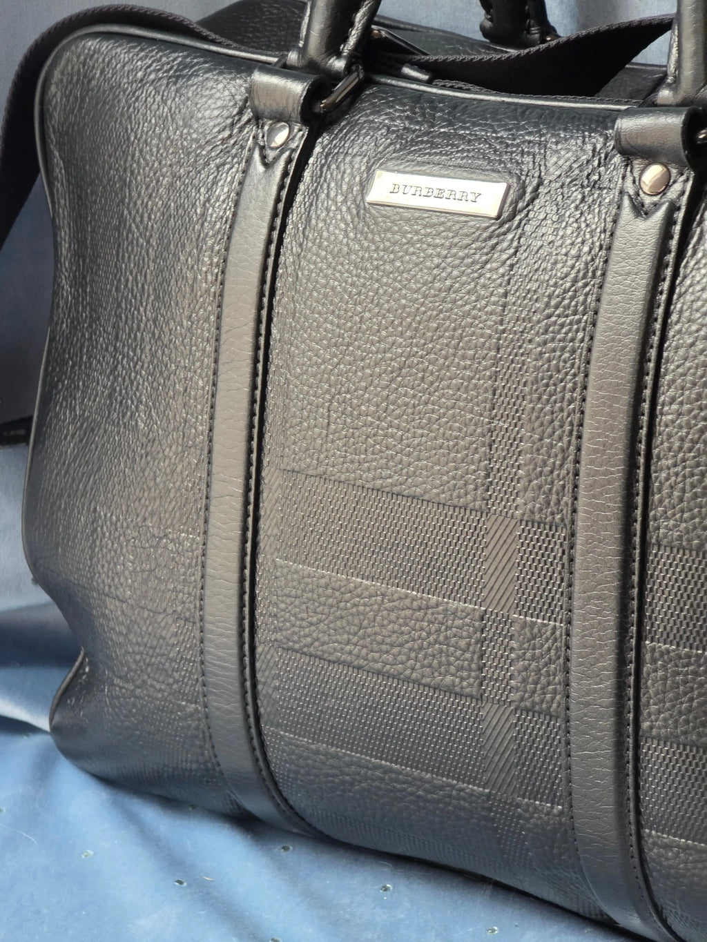 Burberry Grain Check Maxwell Briefcase Burberry