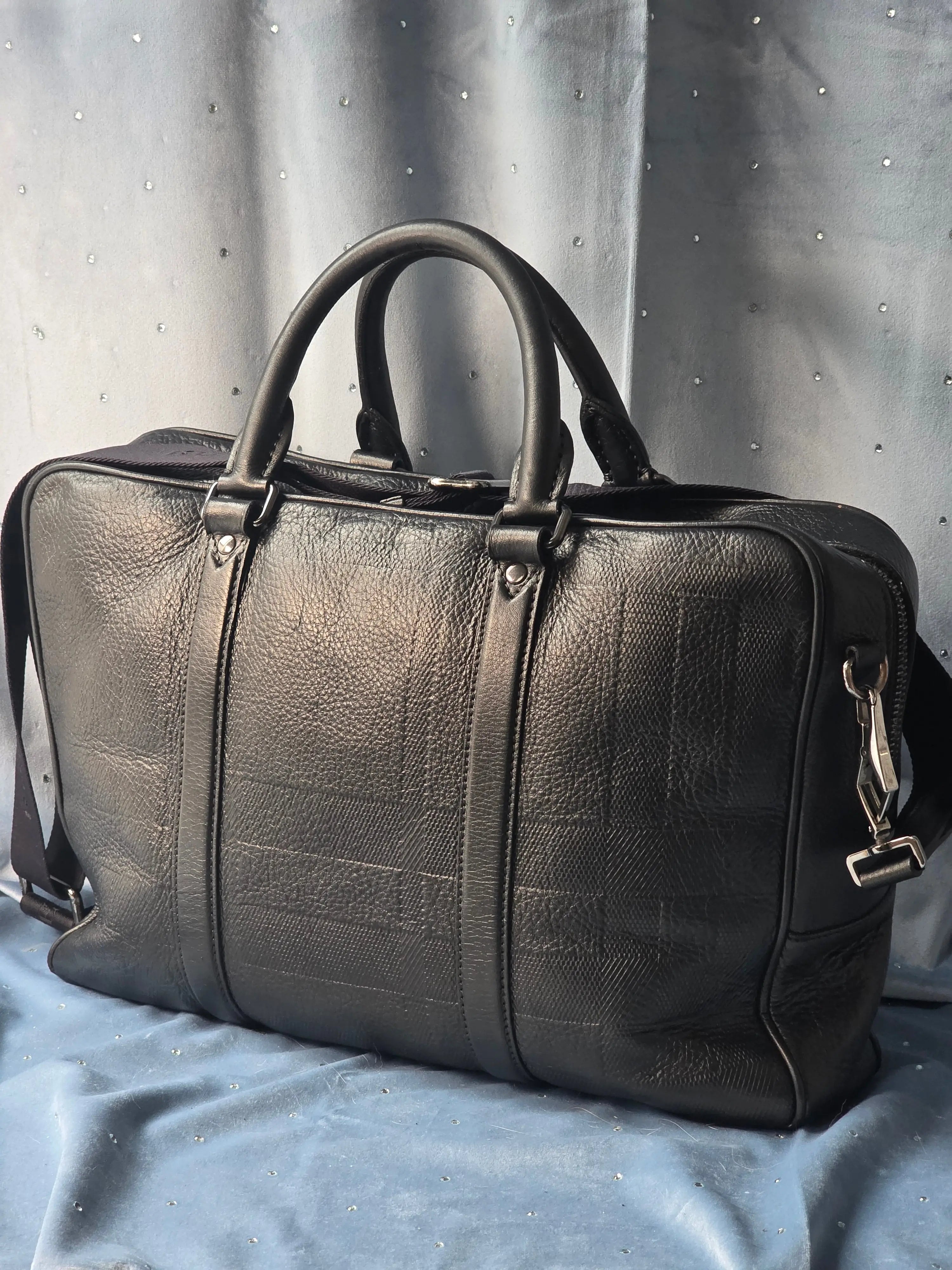 Burberry Grain Check Maxwell Briefcase Burberry