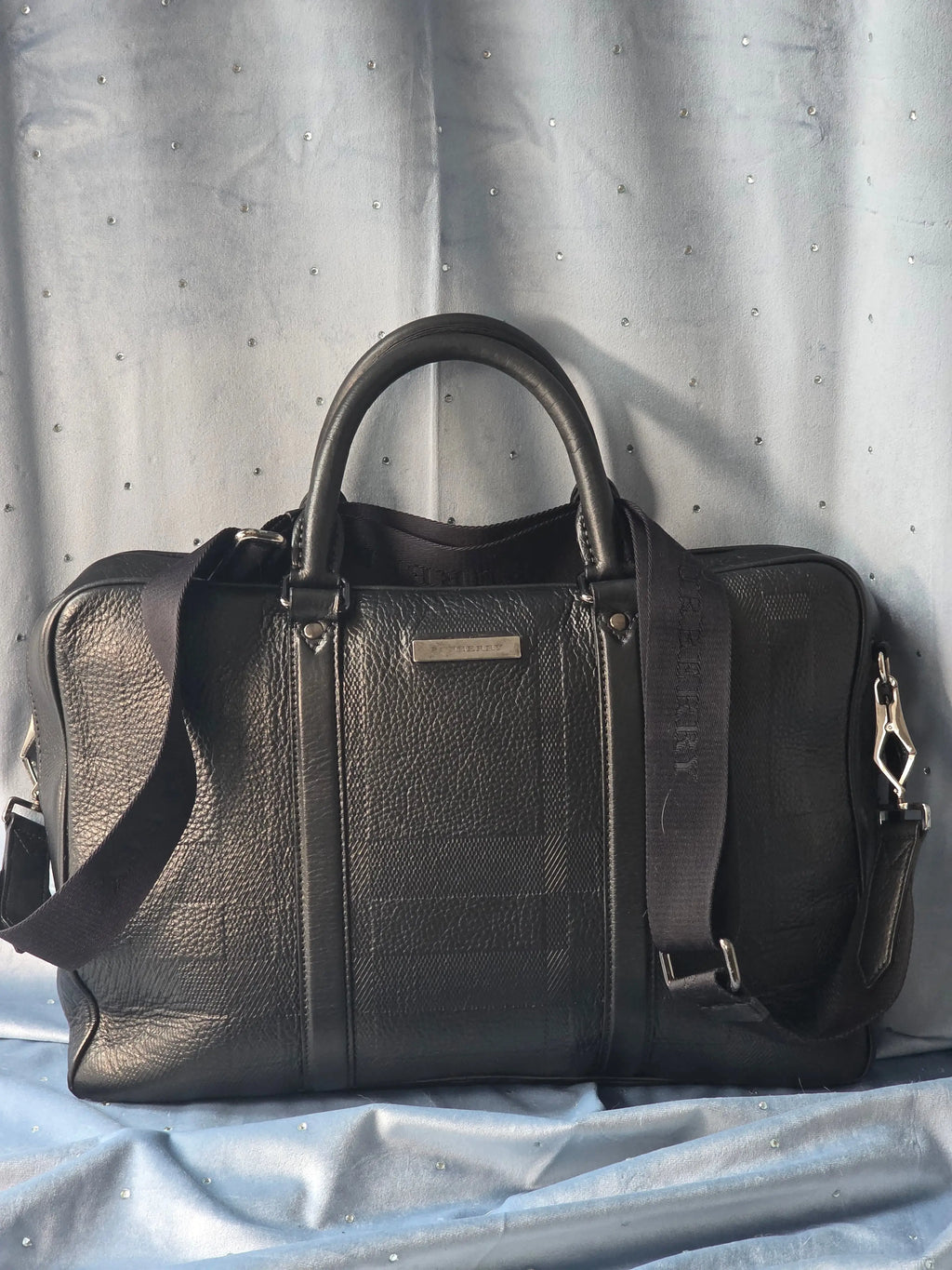 Burberry Grain Check Maxwell Briefcase Burberry