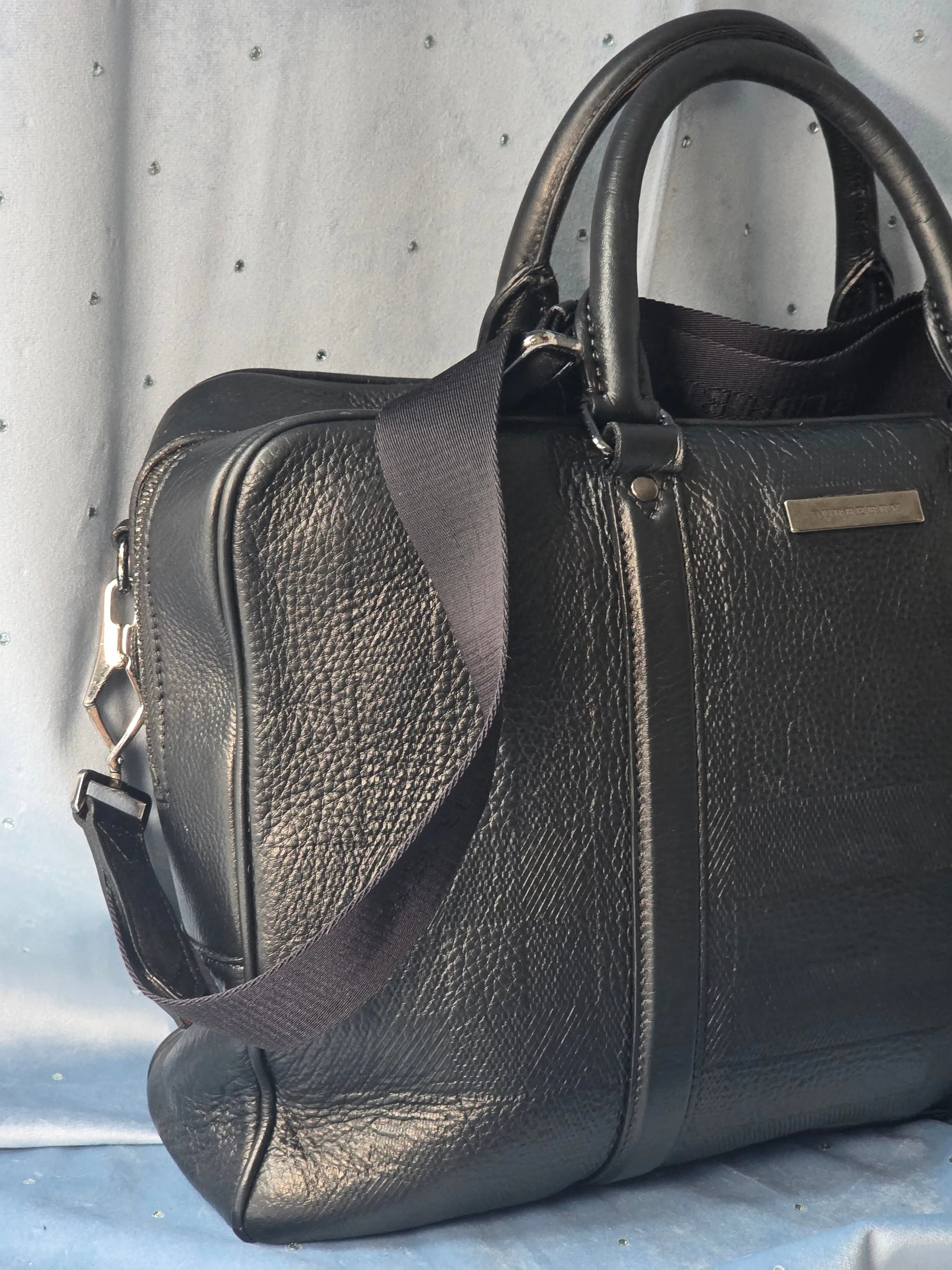 Burberry Grain Check Maxwell Briefcase Burberry