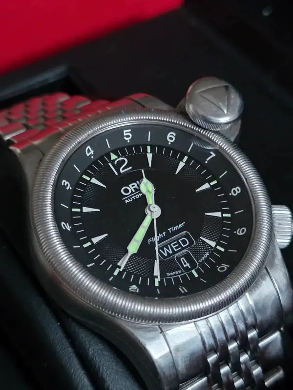 Oris Flight Timer Day Date | Pełny Zestaw (Full Set) | Super Stan, Po Przeglądzie karenlike vintage bags
