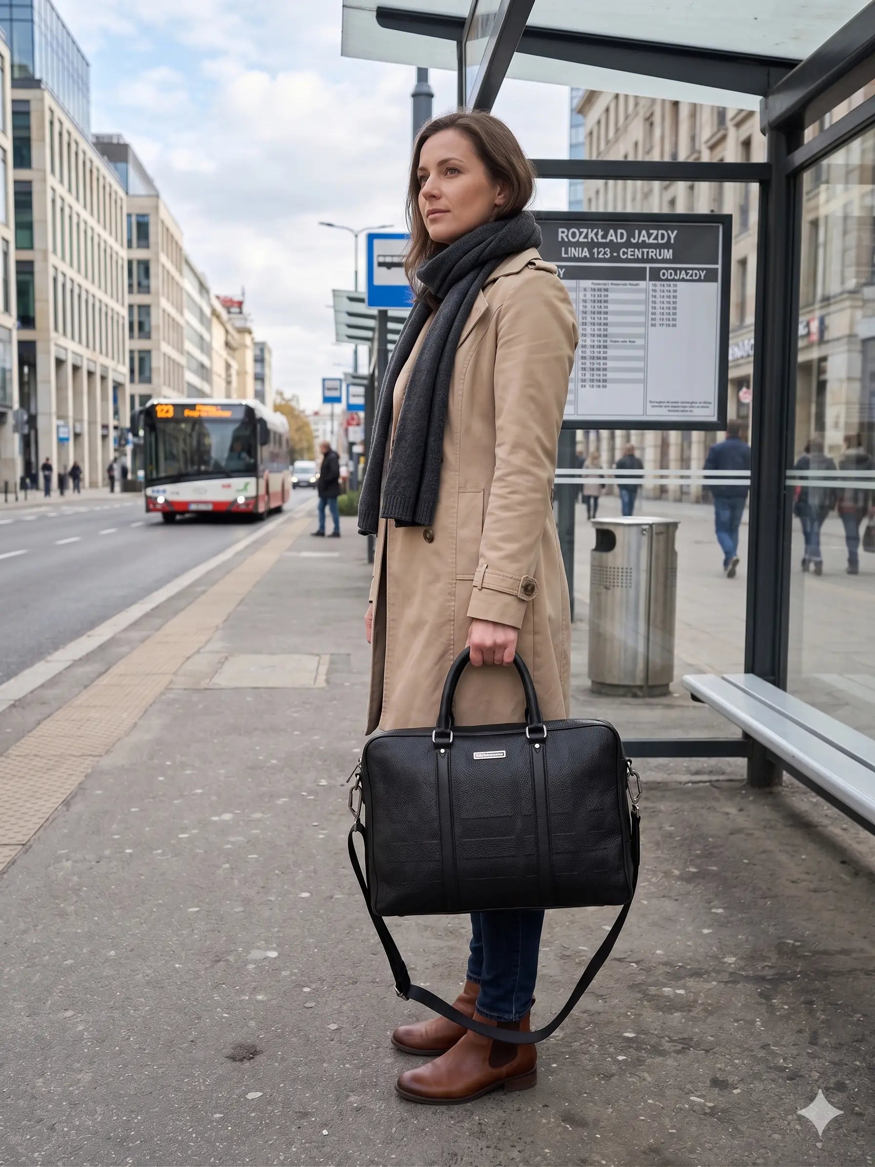 Aktówka Burberry Grain Check Maxwell Burberry