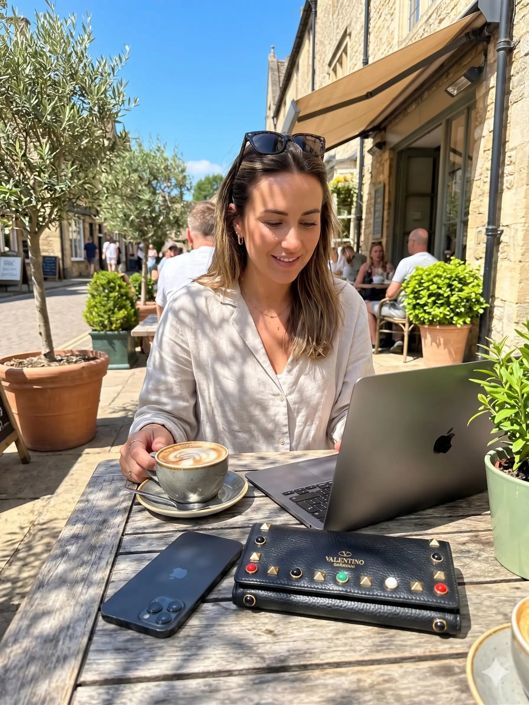 Portfel Valentino Garavani Skórzany 100% Oryginał Po Renowacji Koloru – Stan Idealny 19x10 cm Valentino Garavani