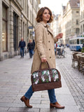 Torba Weekender Ręcznie Malowana – Skórzana 100% Oryginał | Stan Idealny Po Dwustronnej Renowacji Koloru Hand Made