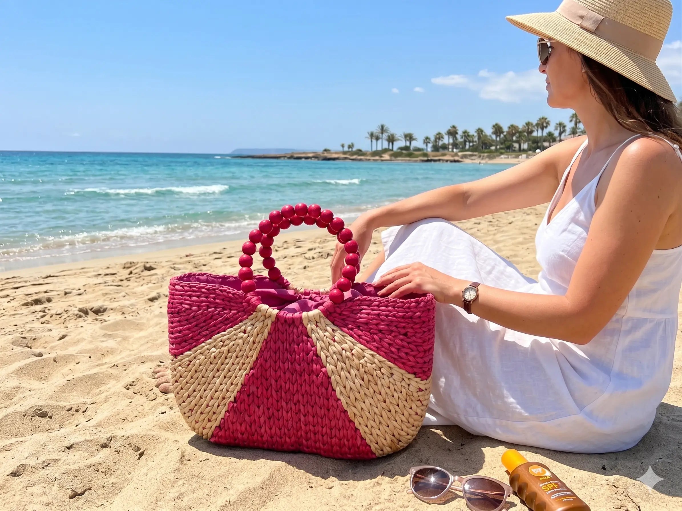 Duża Torba Plażowa Boho Summer Vintage