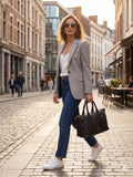Marc Jacobs Duża skórzana torebka typu kuferek – gruba skóra jagnięca Marc Jacobs