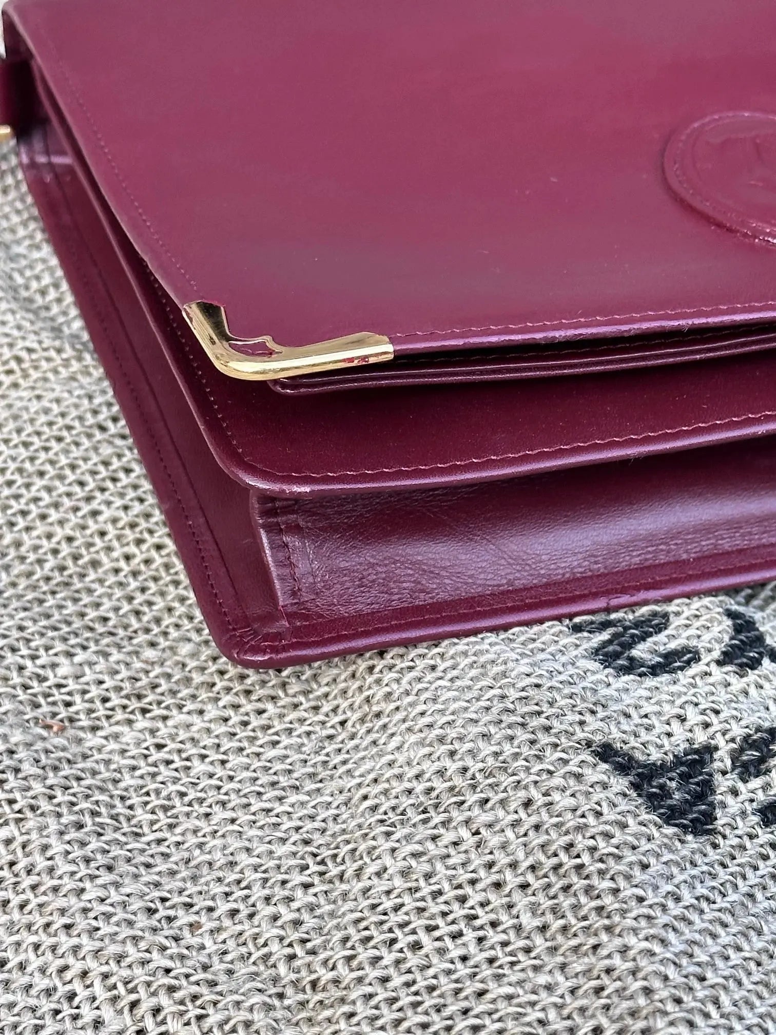 Cartier Vintage – duży portfel / saszetka / kopertówka | stan idealny | 100% skóra naturalna - karenlike.com