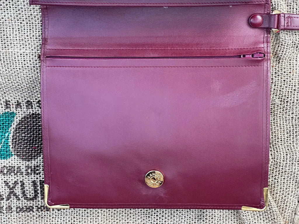 Cartier Vintage – duży portfel / saszetka / kopertówka | stan idealny | 100% skóra naturalna - karenlike.com