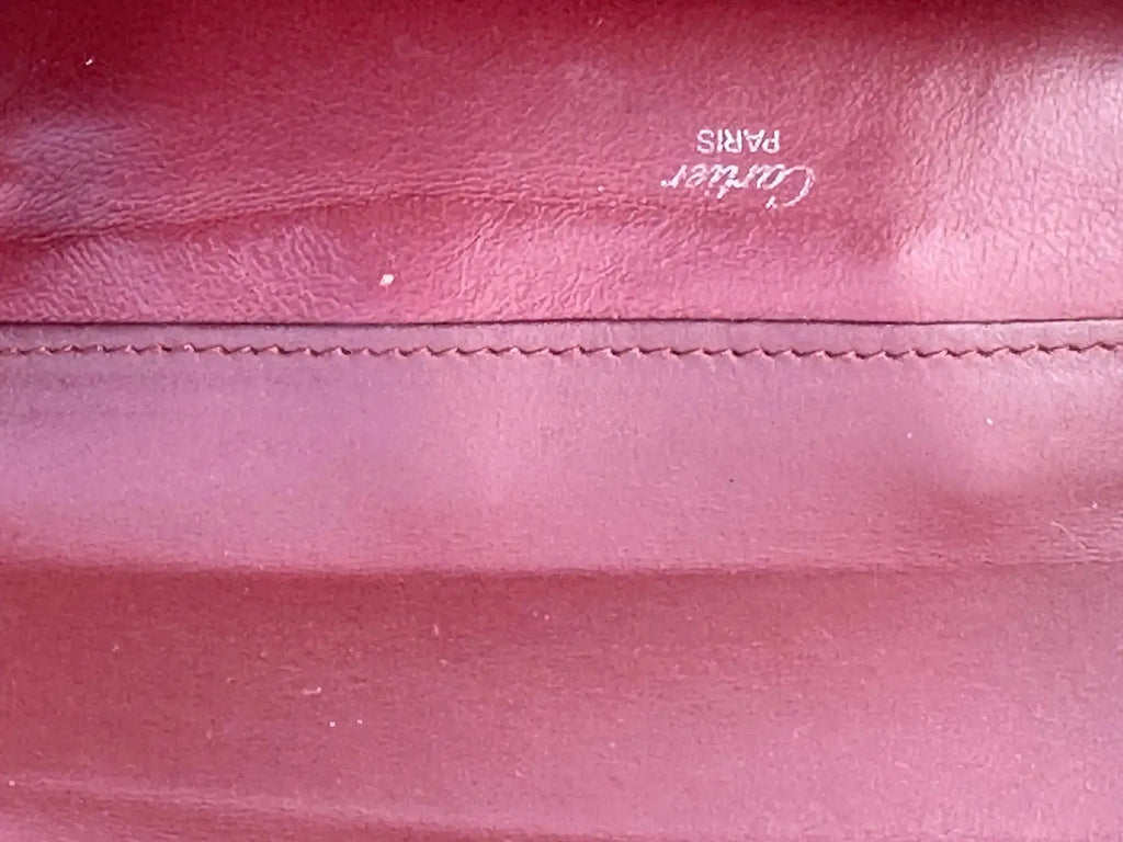 Cartier Vintage – duży portfel / saszetka / kopertówka | stan idealny | 100% skóra naturalna - karenlike.com