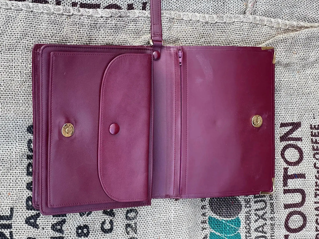 Cartier Vintage – duży portfel / saszetka / kopertówka | stan idealny | 100% skóra naturalna - karenlike.com