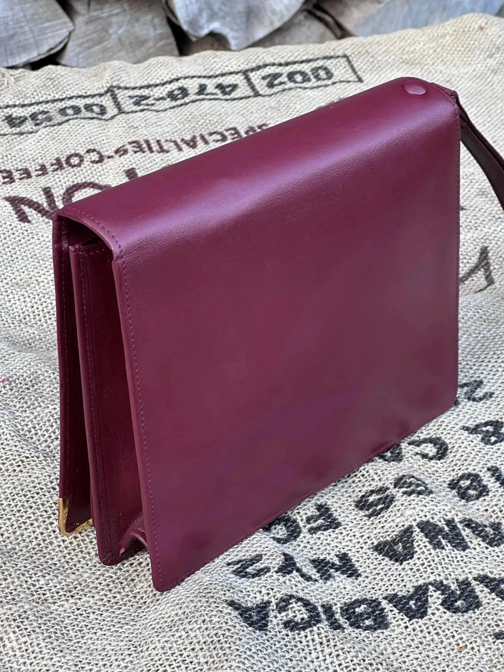 Cartier Vintage – duży portfel / saszetka / kopertówka | stan idealny | 100% skóra naturalna - karenlike.com