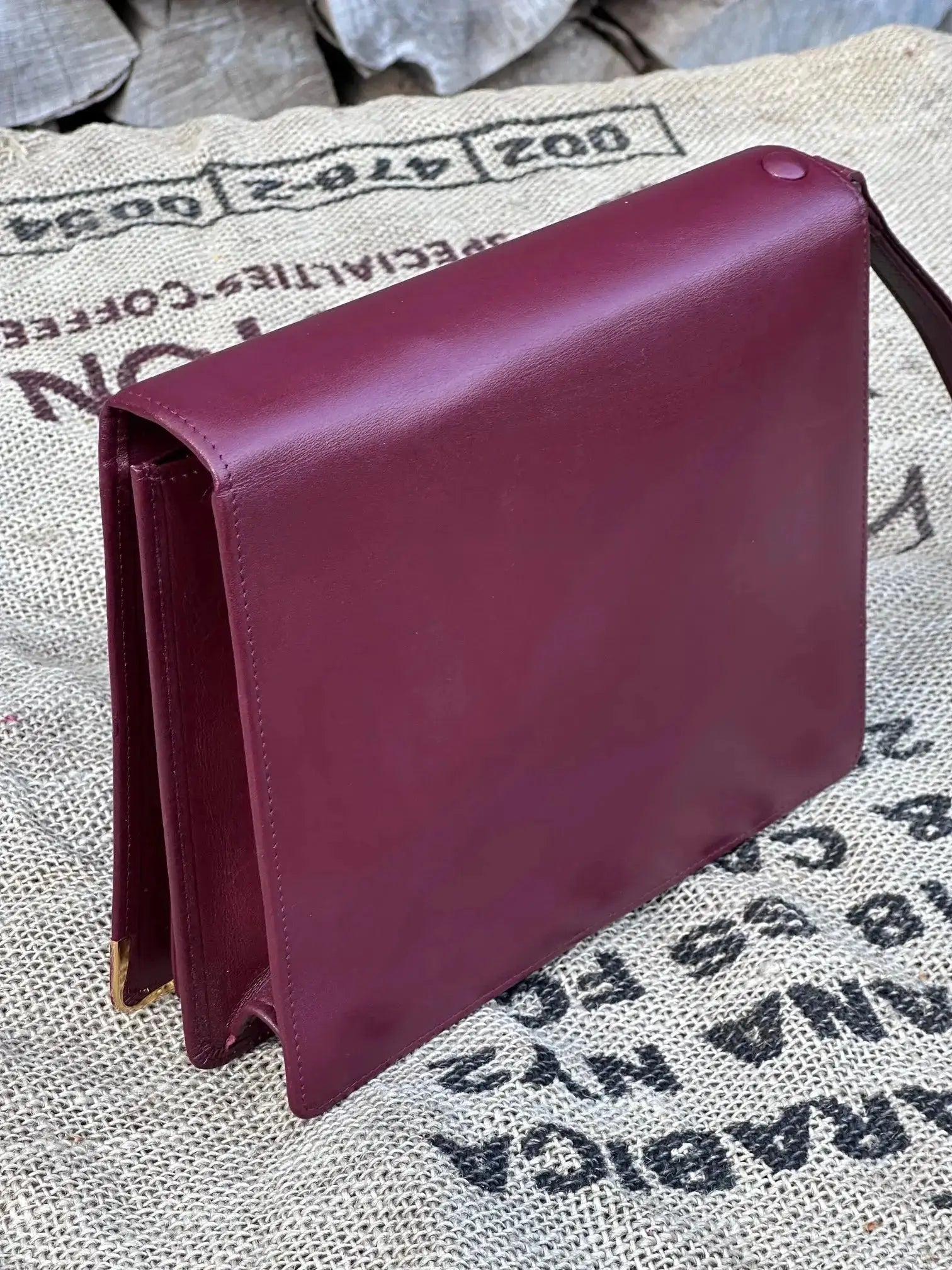 Cartier Vintage – duży portfel / saszetka / kopertówka | stan idealny | 100% skóra naturalna - karenlike.com
