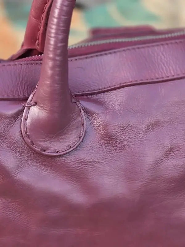 Chloé Edith – luksusowa torebka do ręki w śliwkowym kolorze | 100% skóra naturalna | po profesjonalnej renowacji - karenlike.com