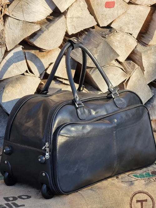 Czarna Torba Podróżna XXL Montblanc Vintage – Lata 80. | Po Profesjonalnej Renowacji Koloru i Skóry | 100% Autentyk - karenlike.com