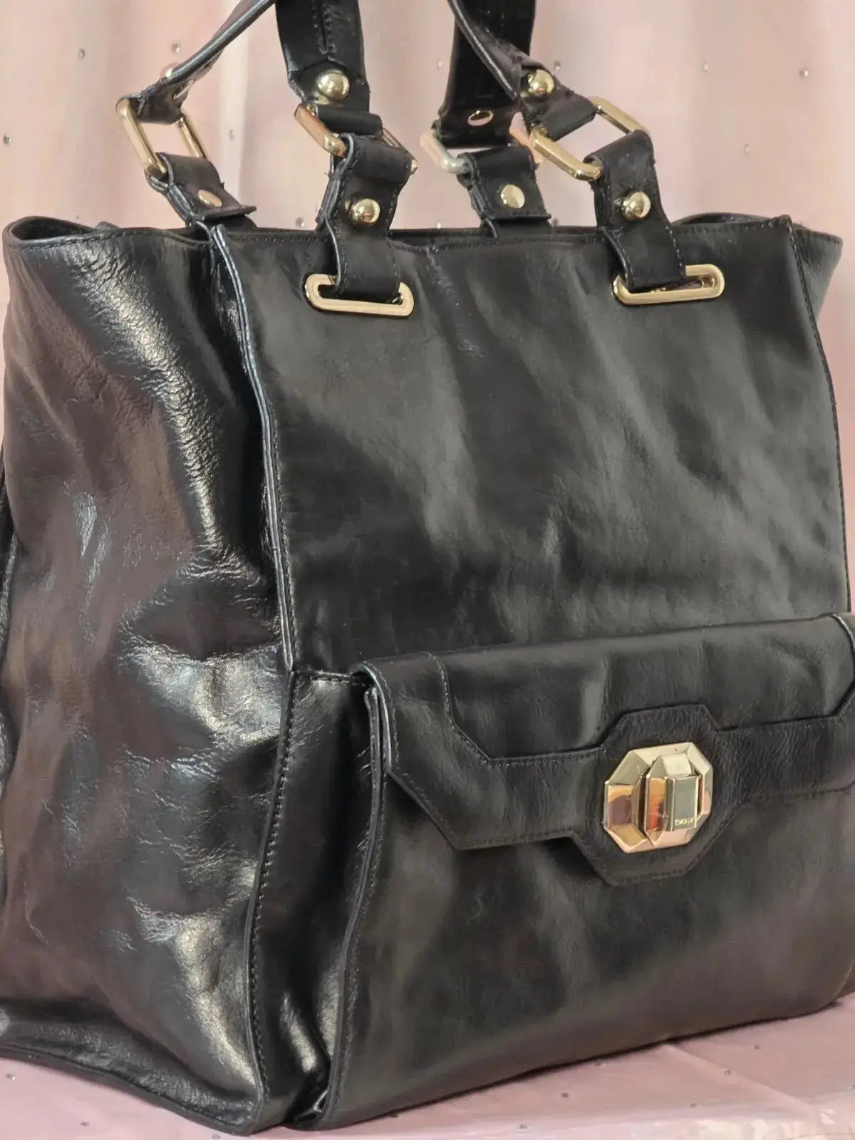 Duża Torba DKNY Vintage Skórzana 100% Oryginał – Stan Idealny Po Renowacji Koloru - karenlike.com