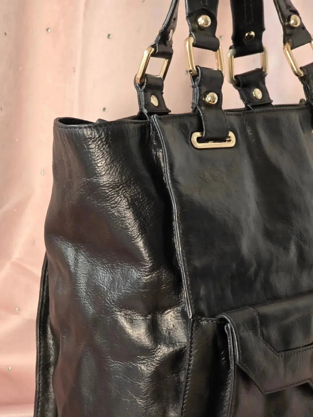 Duża Torba DKNY Vintage Skórzana 100% Oryginał – Stan Idealny Po Renowacji Koloru - karenlike.com
