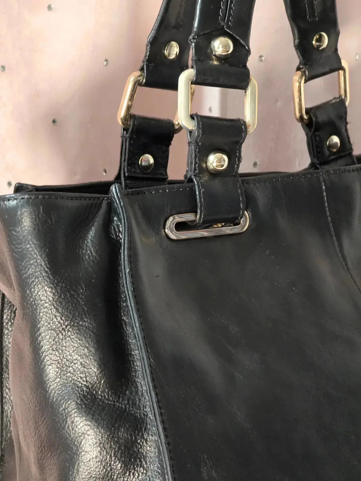 Duża Torba DKNY Vintage Skórzana 100% Oryginał – Stan Idealny Po Renowacji Koloru - karenlike.com