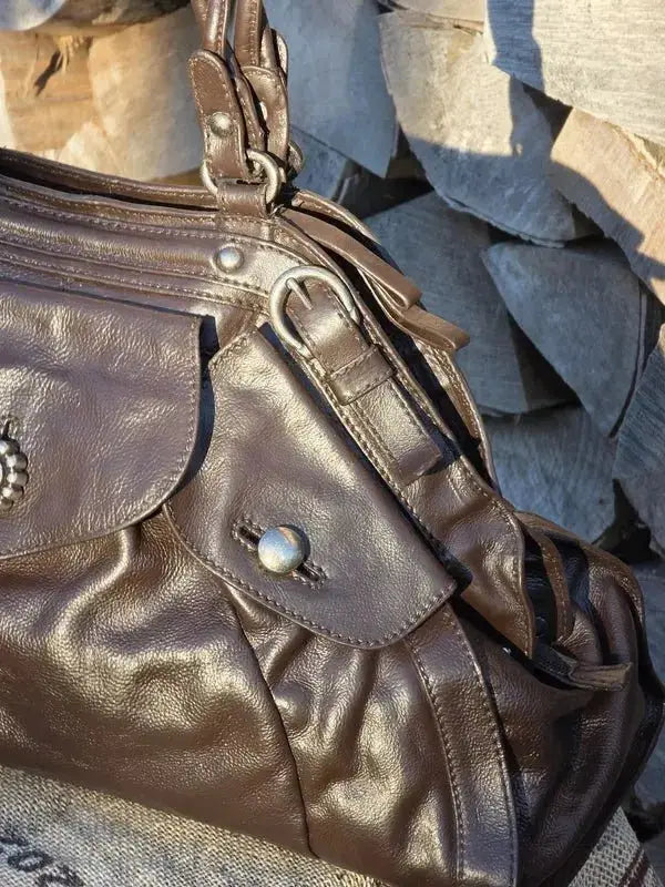 Duża Torba Kuferek Coccinelle Do Ręki Po Renowacji Koloru w Idealnym Stanie - karenlike.com