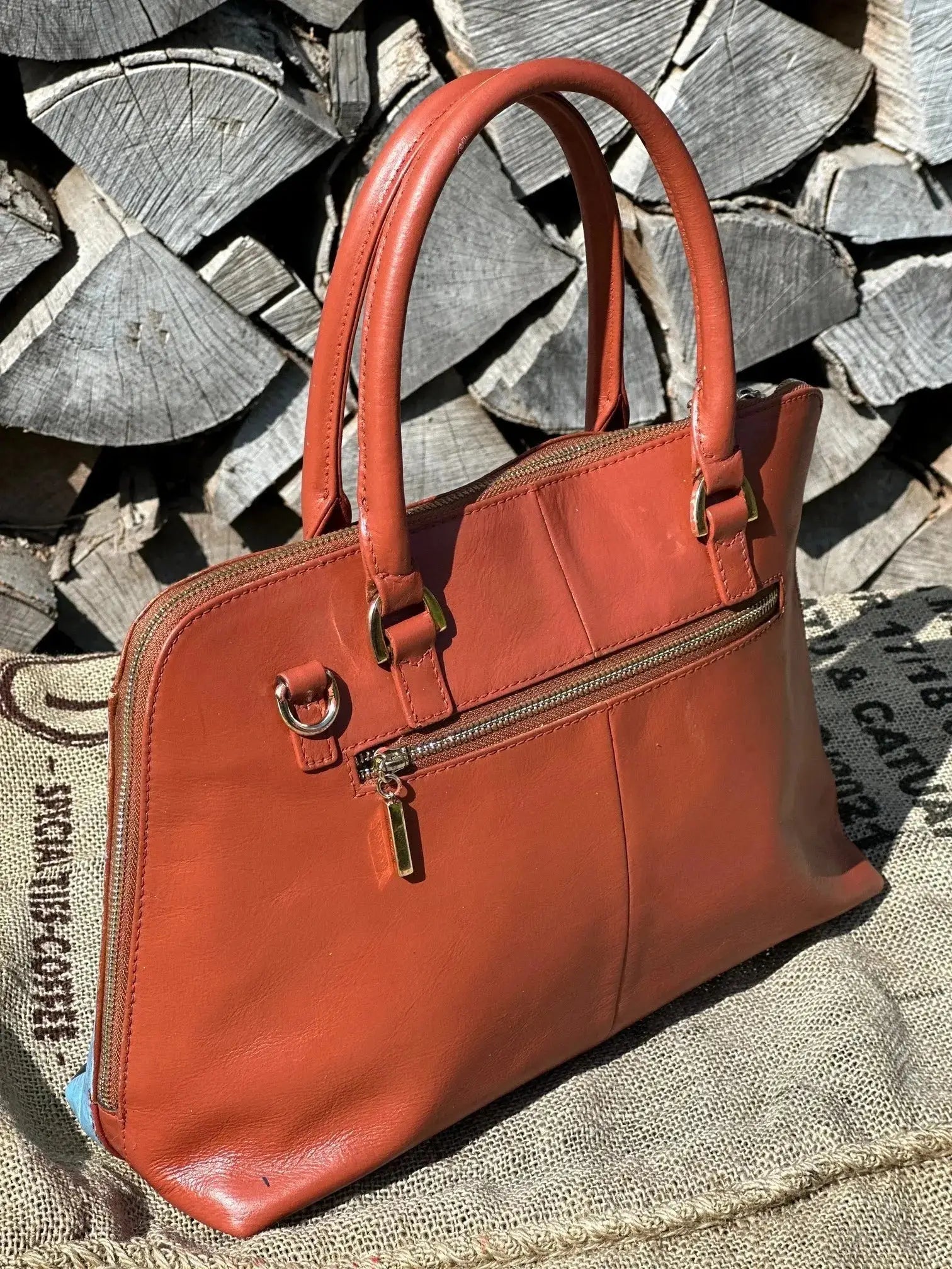 Duża torba ręcznie malowana – stan idealny | 100% skóra naturalna | Autentyczna - karenlike.com