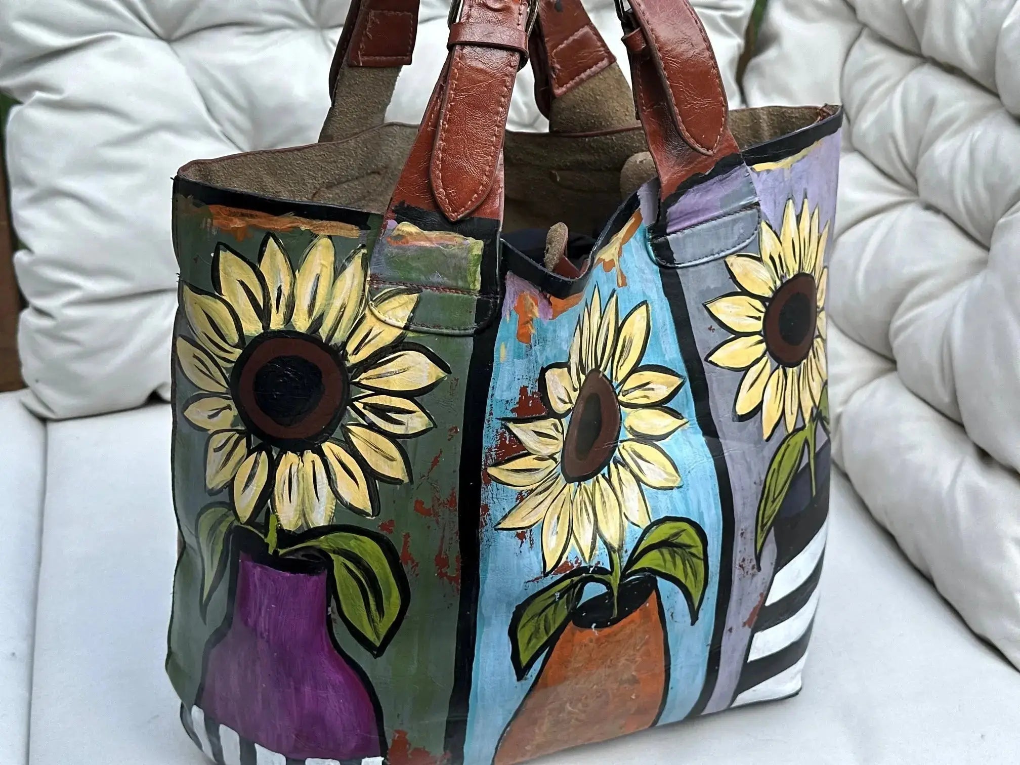 Duża Torba Szoperka Ręcznie Malowana Hand Made - karenlike.com