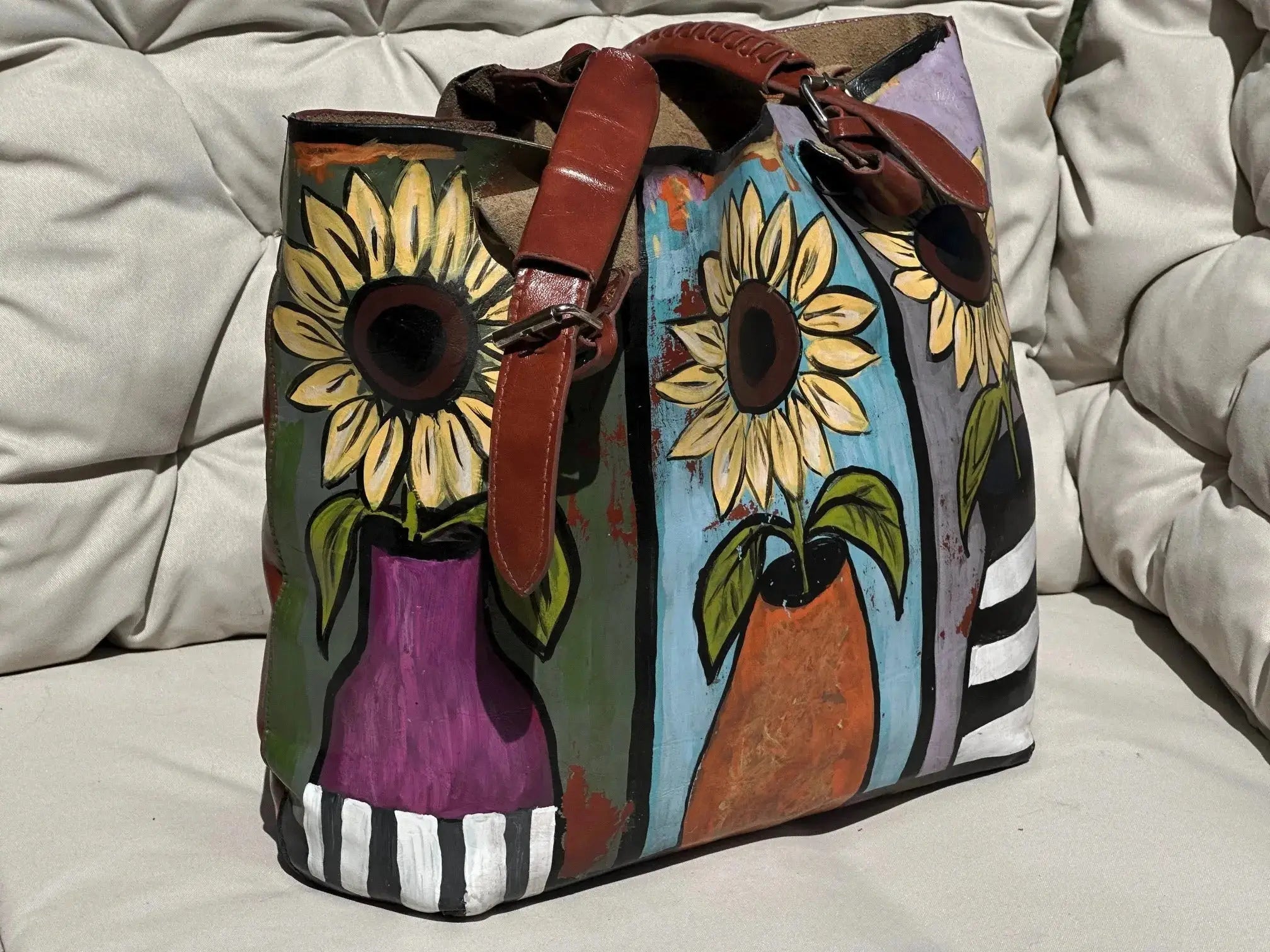 Duża Torba Szoperka Ręcznie Malowana Hand Made - karenlike.com