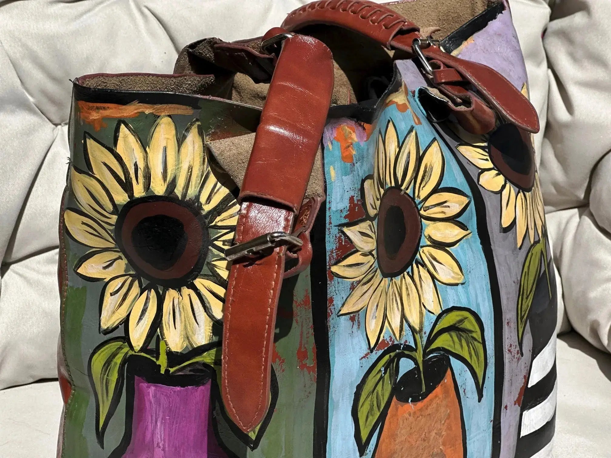 Duża Torba Szoperka Ręcznie Malowana Hand Made - karenlike.com