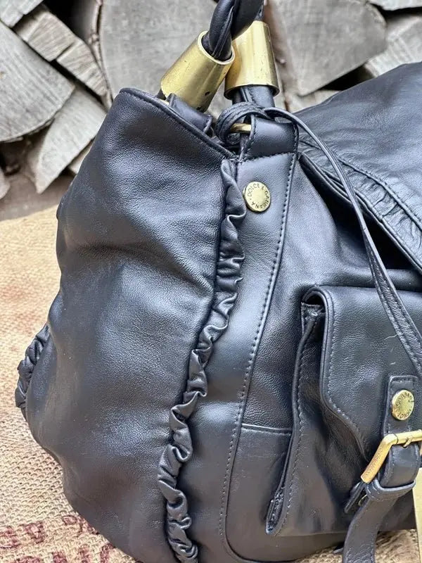Duża torebka do ręki Dolce & Gabbana Vintage Po Renowacji Koloru i Skóry Nowa Podszewka - karenlike.com