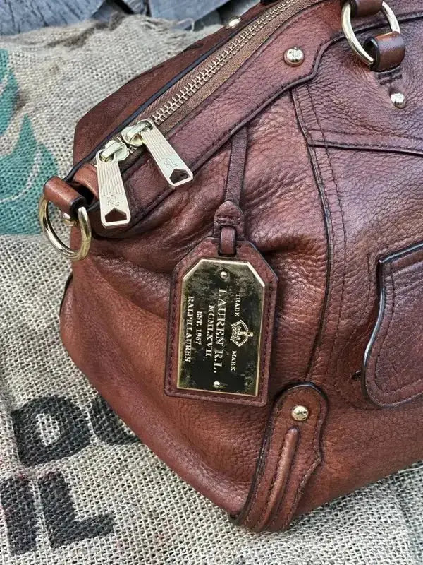 Duża Torebka Kuferek Ralph Lauren Vintage w idealnym stanie. Po Renowacji Koloru - karenlike.com