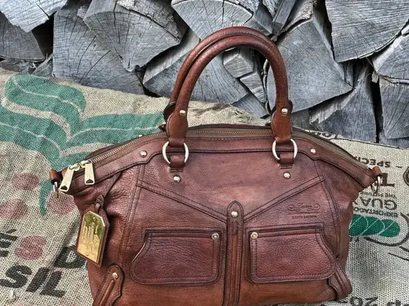 Duża Torebka Kuferek Ralph Lauren Vintage w idealnym stanie. Po Renowacji Koloru - karenlike.com
