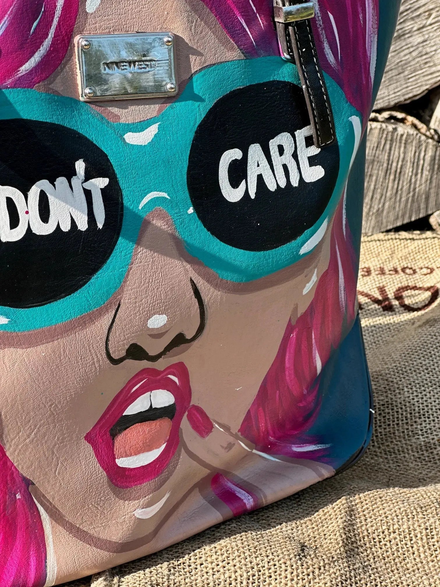 Duża torebka ręcznie malowana Hand Made - karenlike.com