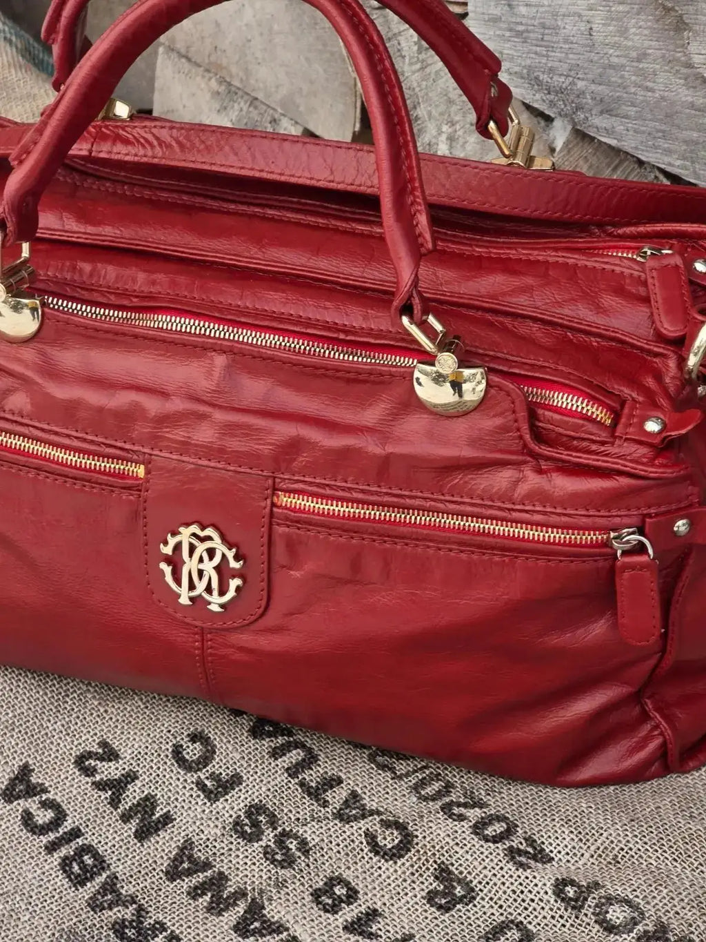 Duża Torebka Roberto Cavalli – 100% Skóra Naturalna | Po Profesjonalnej Renowacji Koloru | Idealny Stan - karenlike.com