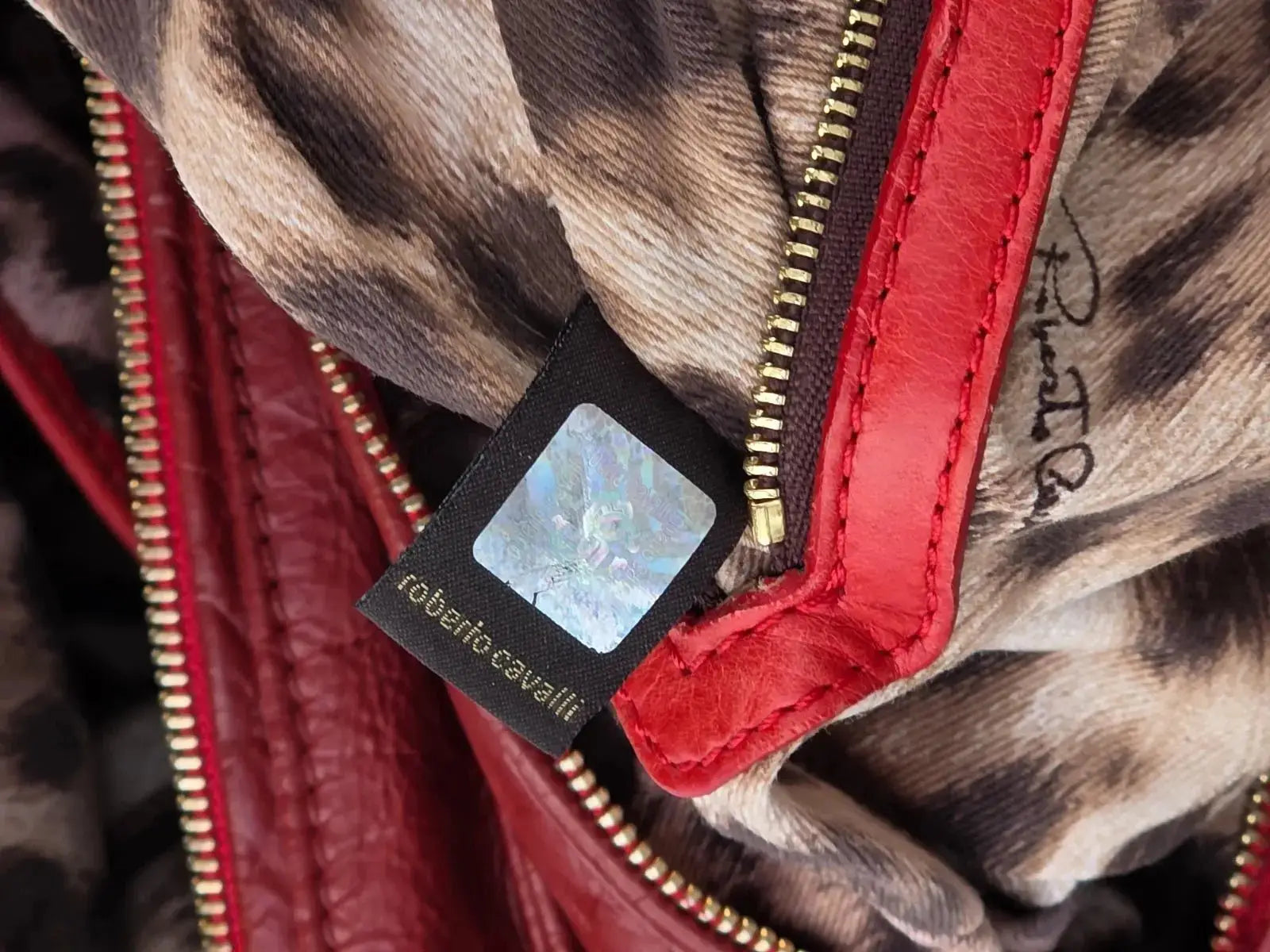 Duża Torebka Roberto Cavalli – 100% Skóra Naturalna | Po Profesjonalnej Renowacji Koloru | Idealny Stan - karenlike.com