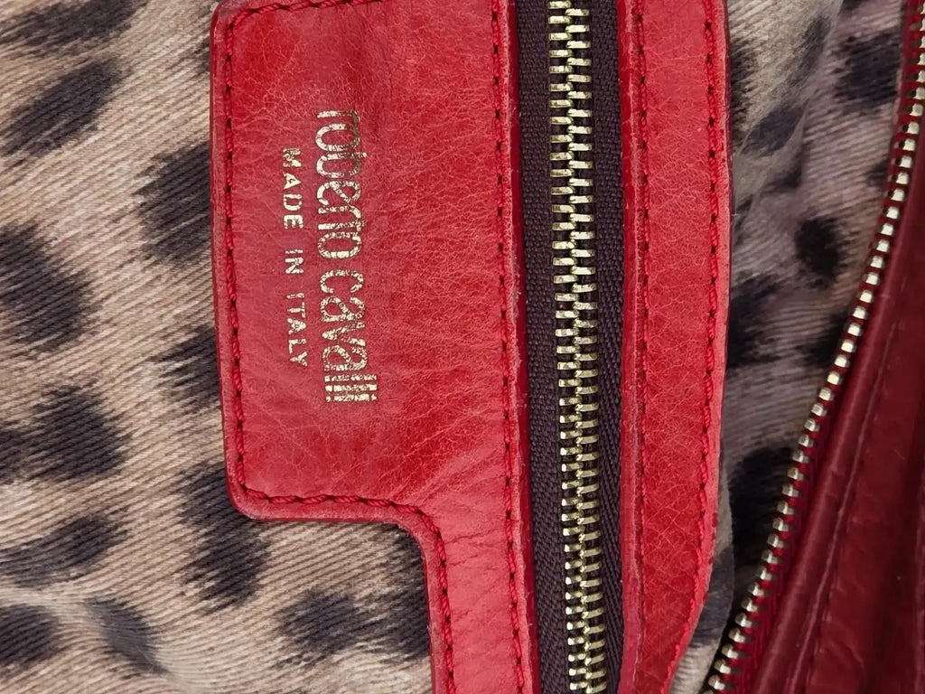 Duża Torebka Roberto Cavalli – 100% Skóra Naturalna | Po Profesjonalnej Renowacji Koloru | Idealny Stan - karenlike.com