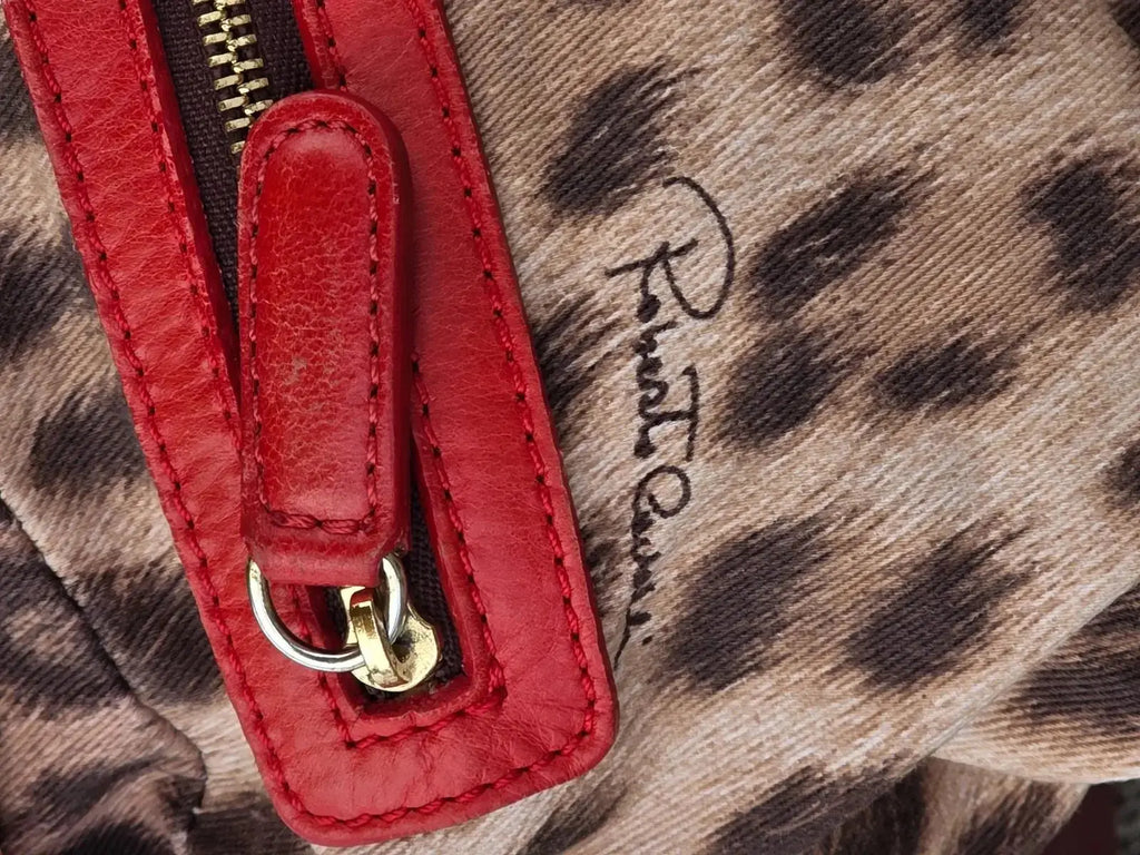 Duża Torebka Roberto Cavalli – 100% Skóra Naturalna | Po Profesjonalnej Renowacji Koloru | Idealny Stan - karenlike.com