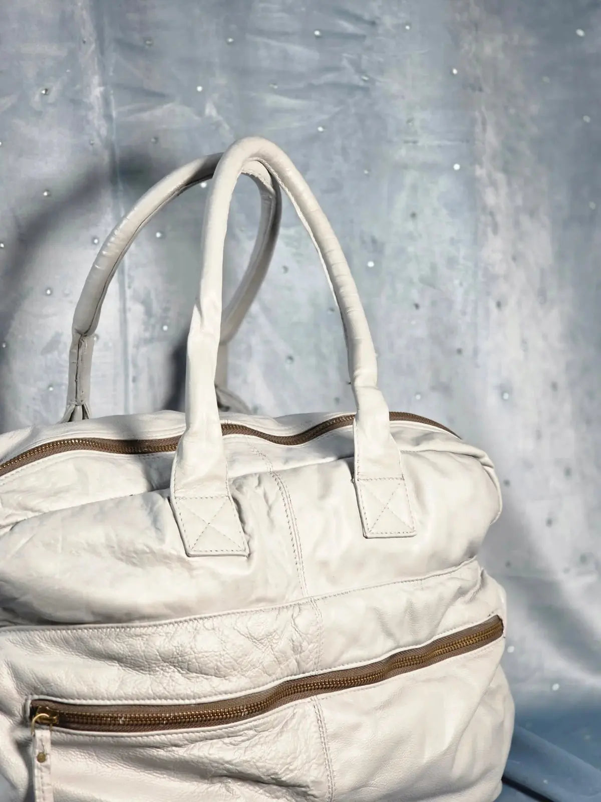 Duża Torebka Vintage Bianco.Gear – Miękka Skóra Cielęca | Stan Idealny po Profesjonalnej Renowacji Koloru - karenlike.com