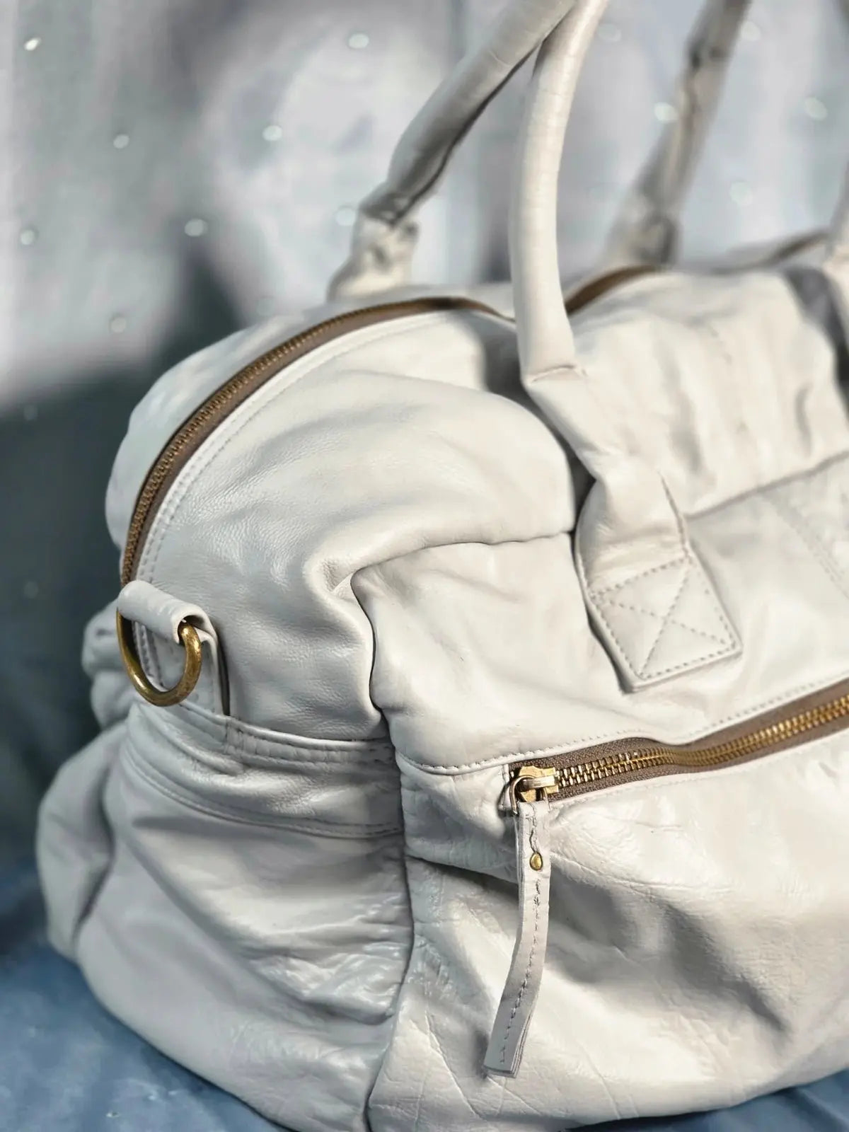 Duża Torebka Vintage Bianco.Gear – Miękka Skóra Cielęca | Stan Idealny po Profesjonalnej Renowacji Koloru - karenlike.com