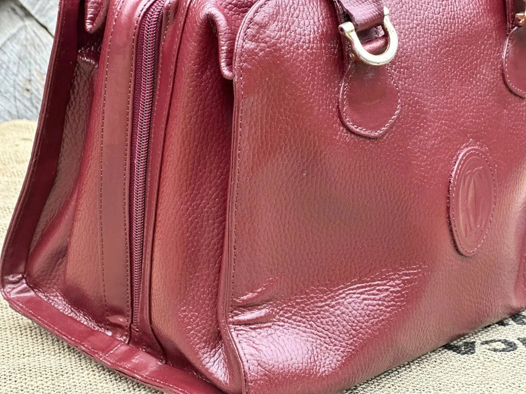 Duża torebka vintage Cartier – stan idealny | 100% skóra naturalna | Autentyczna - karenlike.com