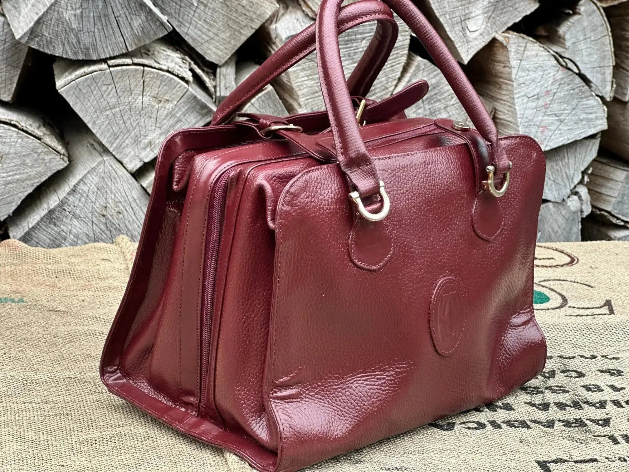 Duża torebka vintage Cartier – stan idealny | 100% skóra naturalna | Autentyczna - karenlike.com