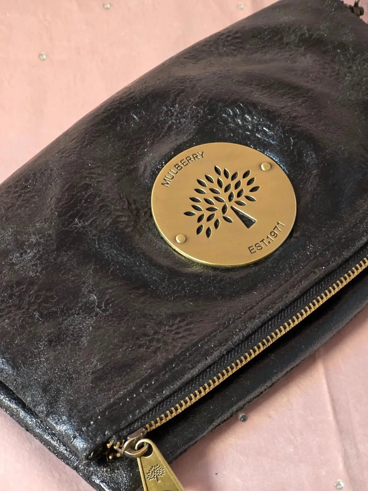 Kopertówka / Portfel Mulberry Vintage Skórzany 100% Oryginał – Stan Idealny Po Renowacji Koloru - karenlike.com