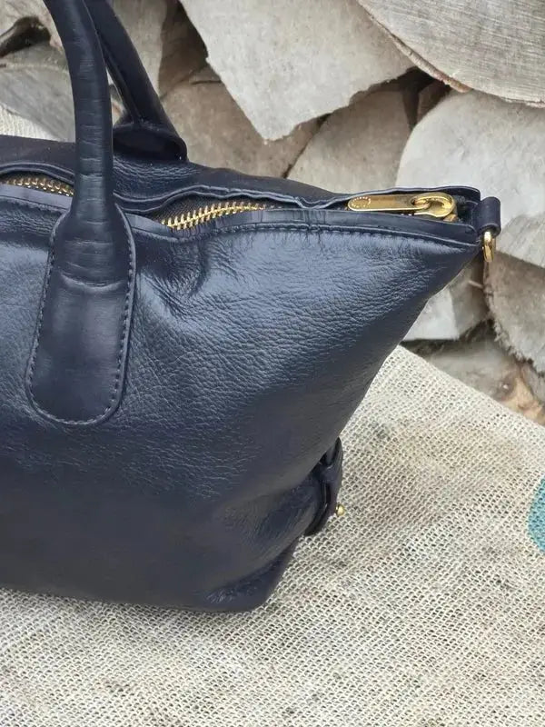 Marc Jacobs Duża skórzana torebka typu kuferek – gruba skóra jagnięca - karenlike.com